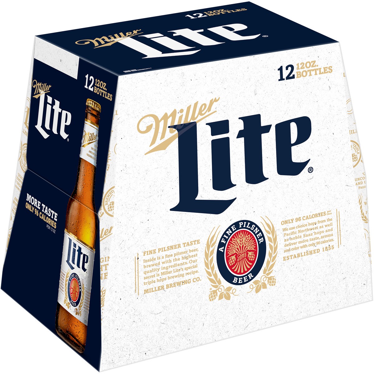 slide 9 of 9, Miller Lite Lager Beer, 4.2% ABV, 12-pack, 12-oz. beer bottles, 288 oz