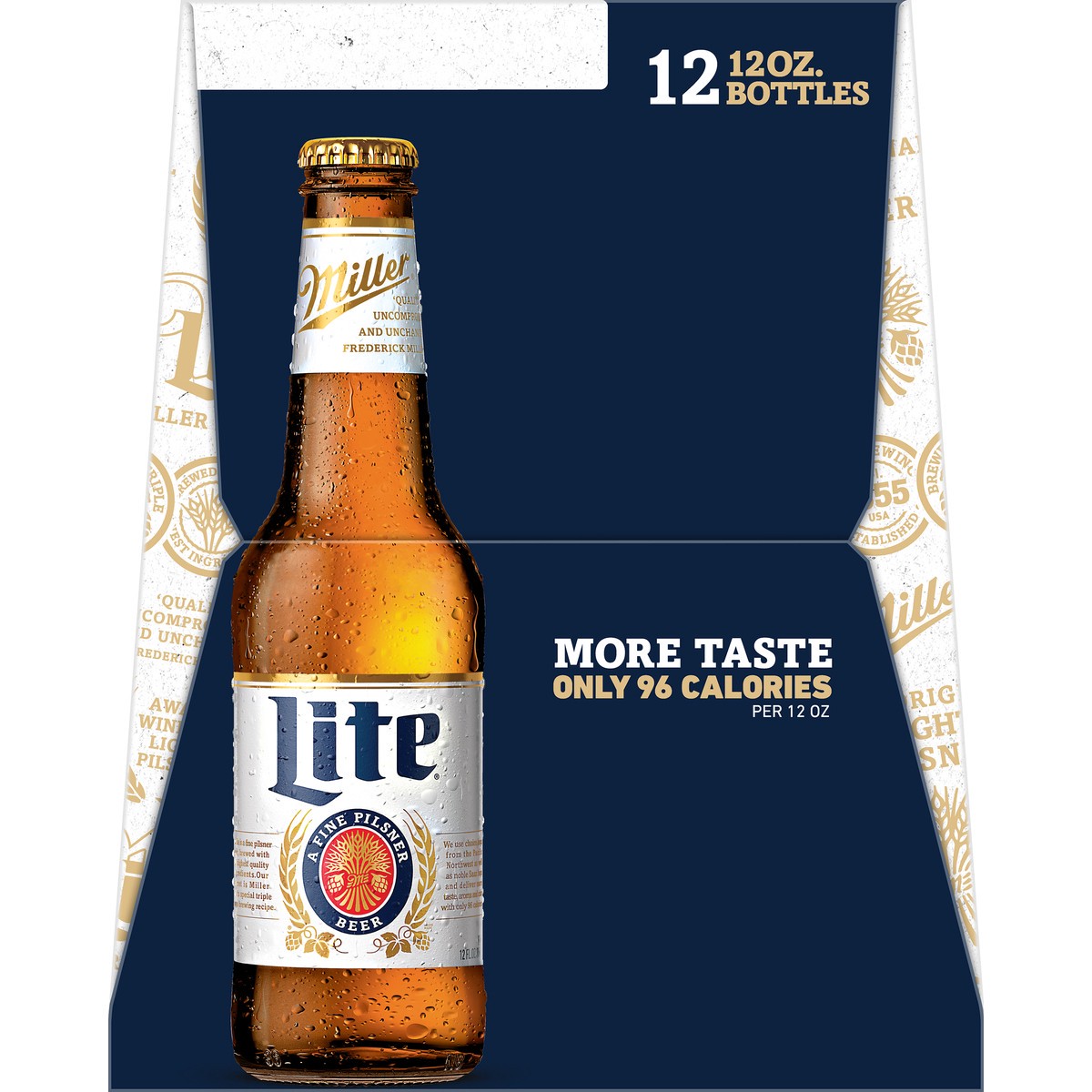 slide 7 of 9, Miller Lite Lager Beer, 4.2% ABV, 12-pack, 12-oz. beer bottles, 288 oz