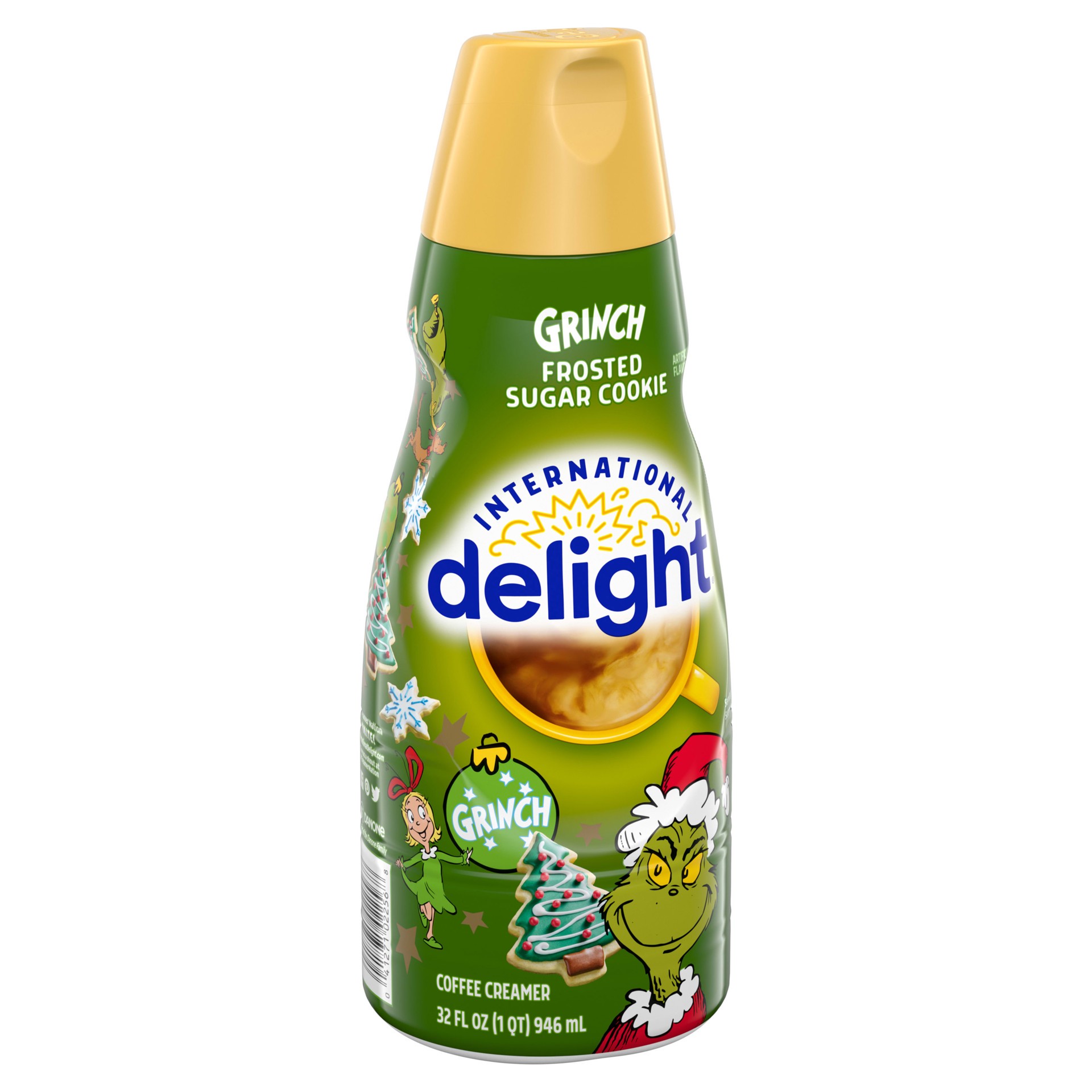 slide 5 of 5, International Delight Home Alone Frosted Sugar Cookie Coffee Creamer, Creamy and Delicious Refrigerated Coffee Creamer, 32 FL OZ Bottle, 32 fl oz