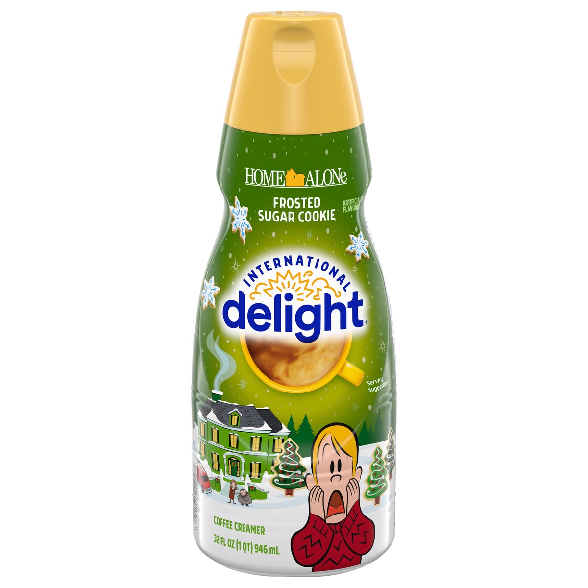 slide 1 of 5, International Delight Home Alone Frosted Sugar Cookie Coffee Creamer, 32 FL OZ Bottle, 32 fl oz