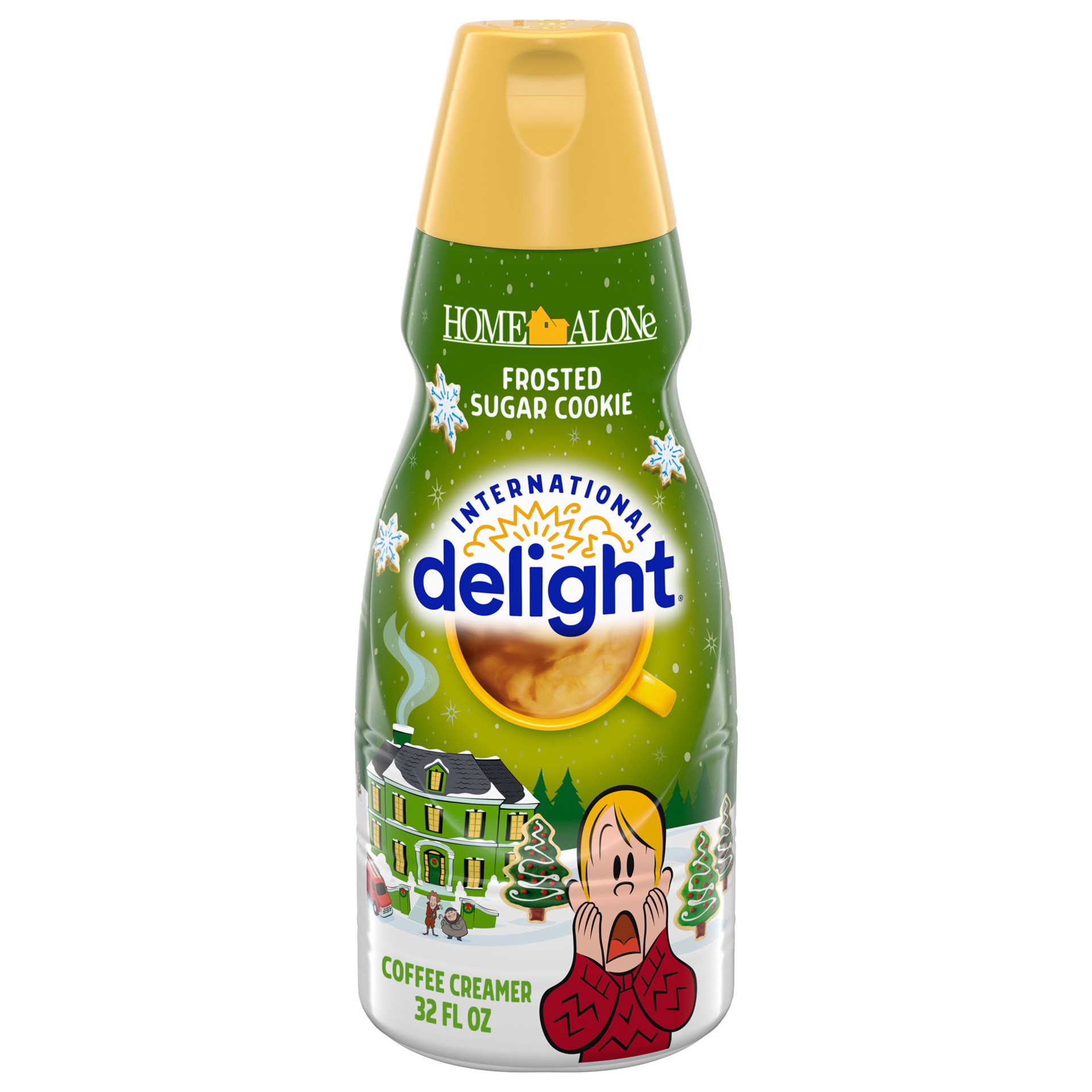 slide 1 of 5, International Delight Home Alone Frosted Sugar Cookie Coffee Creamer, Creamy and Delicious Refrigerated Coffee Creamer, 32 FL OZ Bottle, 32 fl oz