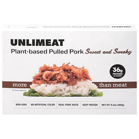 slide 1 of 1, UNLIMEAT Plant Based Sweet And Smokey Pork Pulled Frozen Meatless Box - 9.2 Oz, 9.2 oz