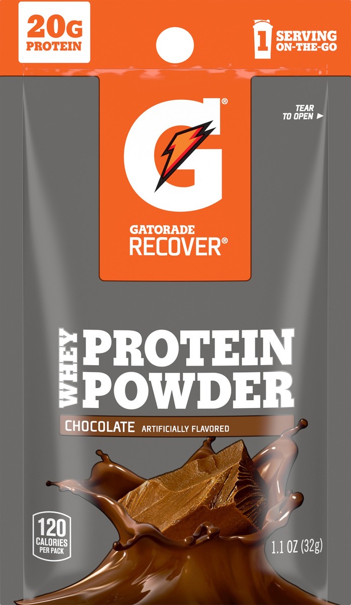 slide 3 of 6, Gatorade Whey Protein Powder, 32 gram