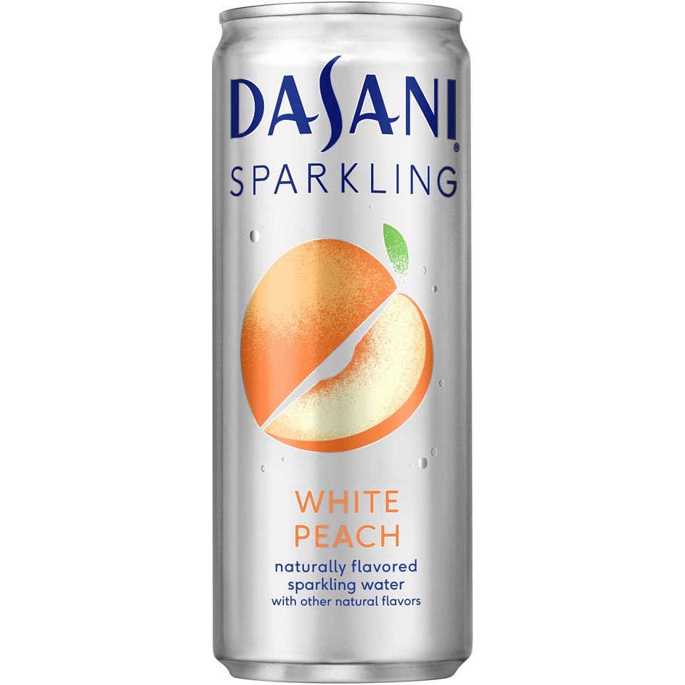slide 1 of 6, Dasani Sparkling White Peach Water BeveraGe, 12 fl oz