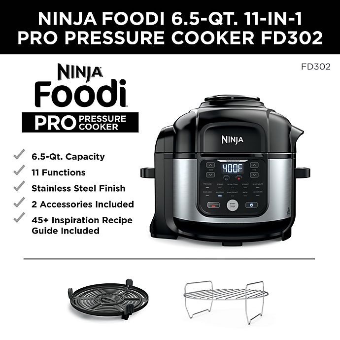 slide 5 of 10, Ninja Foodi Pro Pressure Cooker + Air Fryer, 1 ct