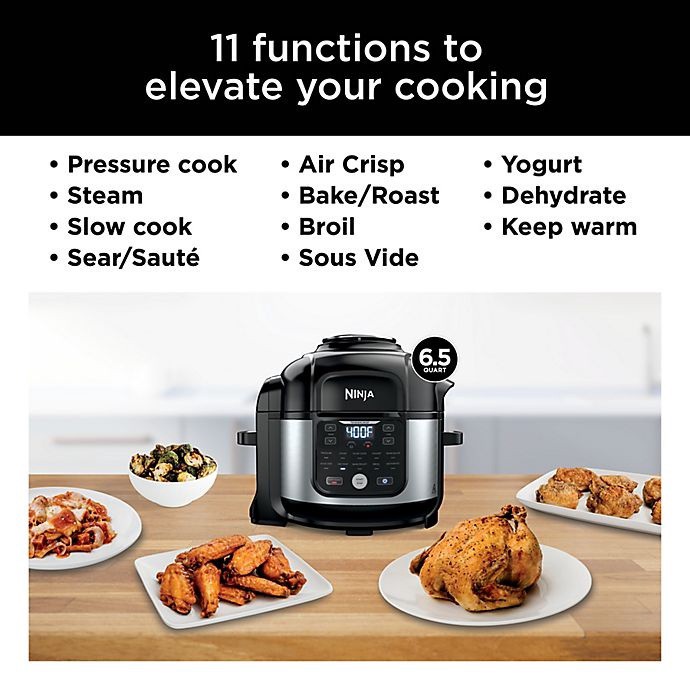 slide 10 of 10, Ninja Foodi Pro Pressure Cooker + Air Fryer, 1 ct