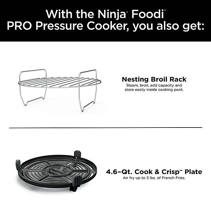 slide 2 of 10, Ninja Foodi Pro Pressure Cooker + Air Fryer, 1 ct