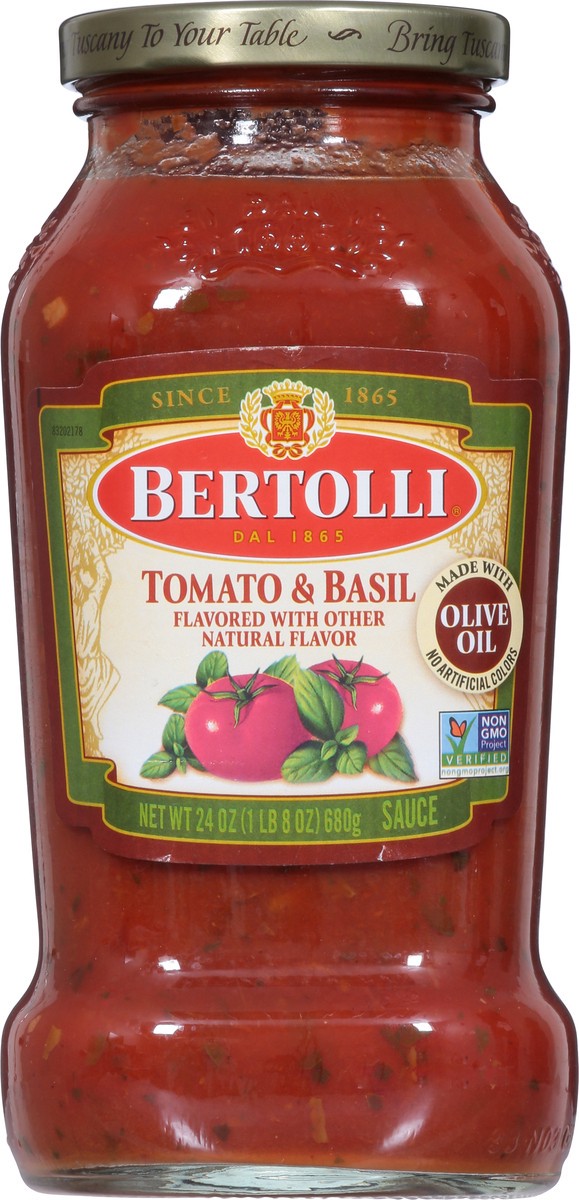 slide 2 of 14, Bertolli Tomato & Basil Pasta Sauce, 24 oz
