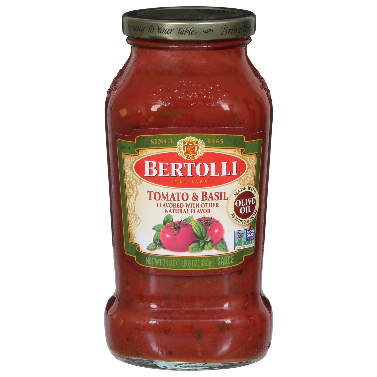slide 5 of 14, Bertolli Tomato & Basil Pasta Sauce, 24 oz