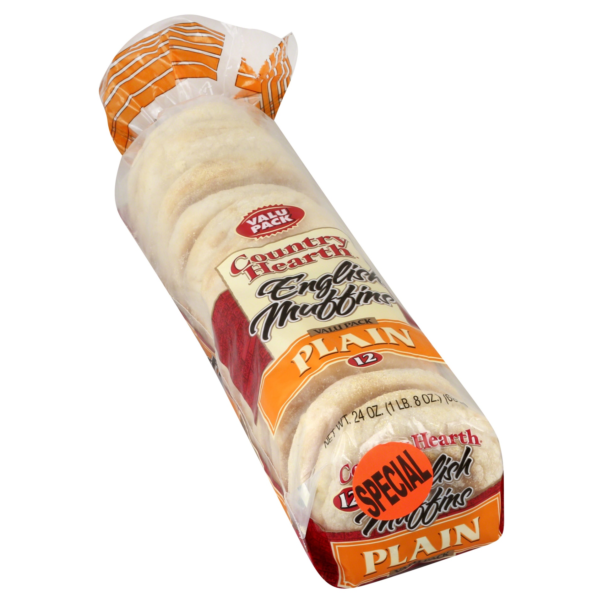 slide 1 of 1, Country Hearth English Muffins 12 ea, 12 ct