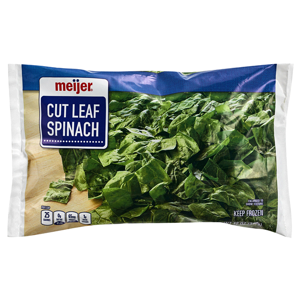 slide 1 of 1, Meijer Frozen Cut Leaf Spinach, 12 oz