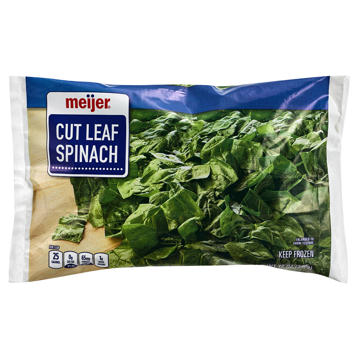 slide 1 of 5, Meijer Steamable Cut Leaf Spinach, 12 oz