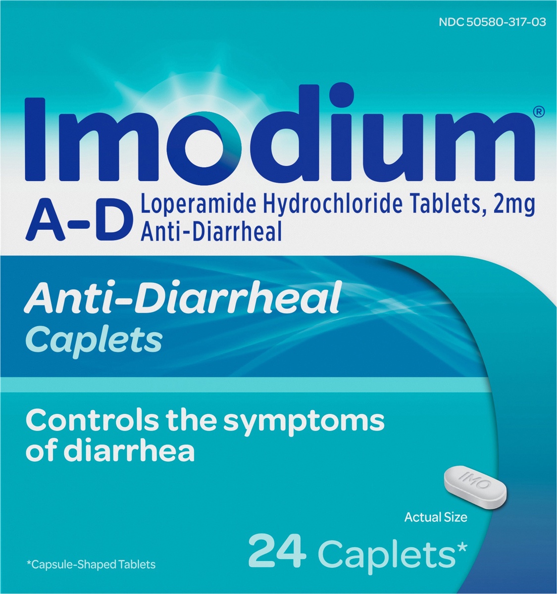 Imodium AD Diarrhea Relief Caplets with Loperamide Hydrochloride, Anti