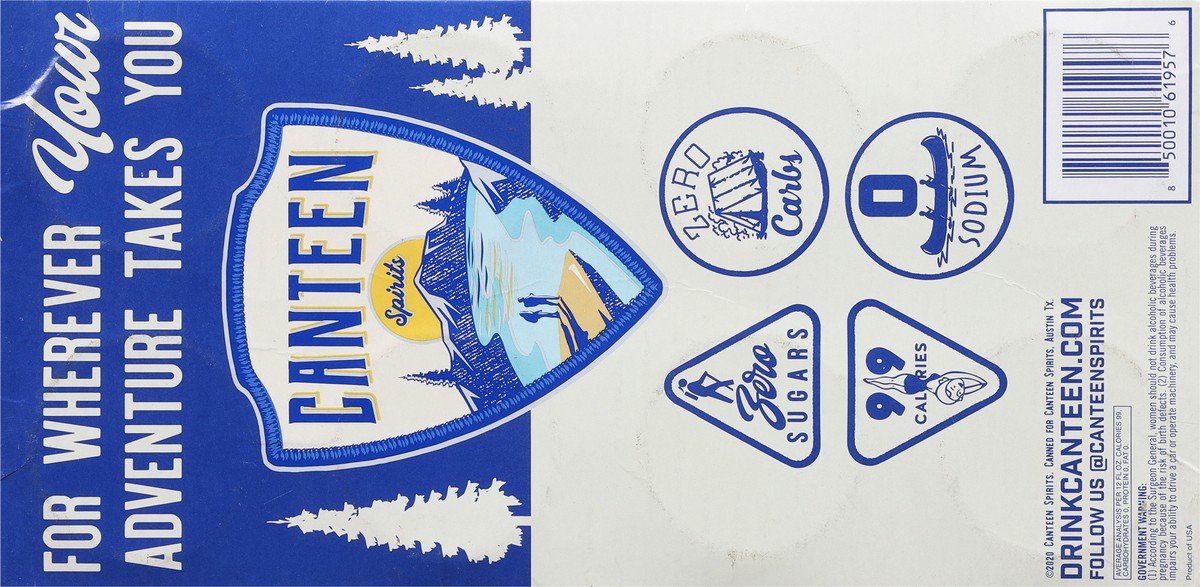 slide 8 of 11, Canteen Spirits 8 Pack Watermelon/Black Cherry/Lime Vodka Soda 8 - 12 fl oz Cans, 12 oz