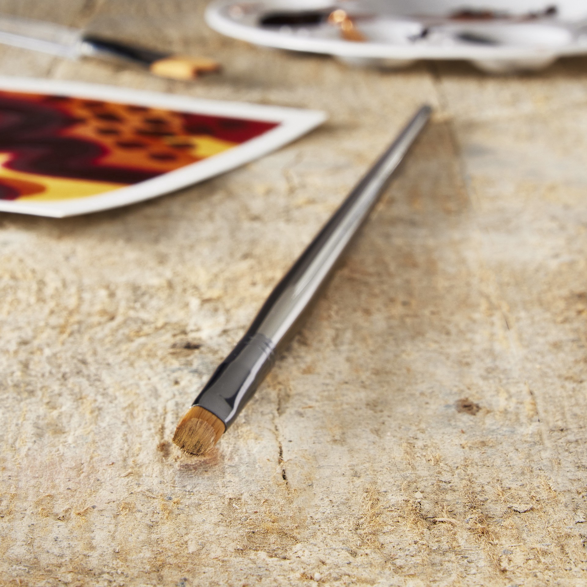 slide 2 of 2, Royal & Langnickel Zen Series 43 Long Handle Filbert Brush, 1 ct