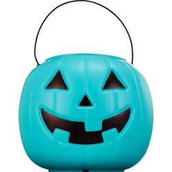 Spooky Village 8" Halloween Bucket - Teal