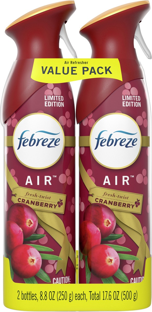 slide 2 of 7, Febreze Air 2 Pack Value Pack Fresh-Twist Cranberry Air Refresher 2 ea, 2 ct