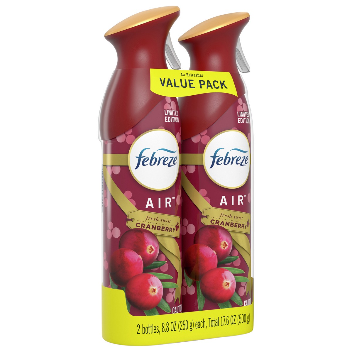 slide 3 of 7, Febreze Air 2 Pack Value Pack Fresh-Twist Cranberry Air Refresher 2 ea, 2 ct