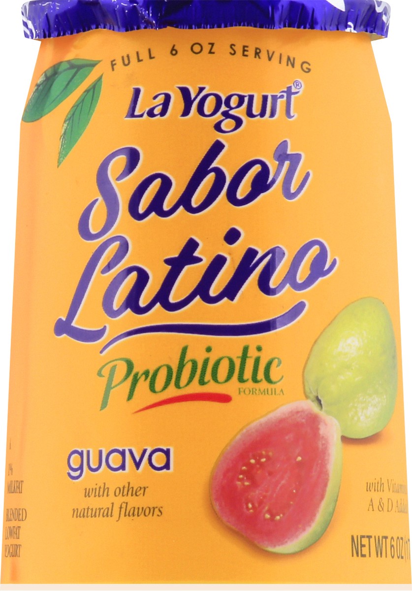 slide 1 of 9, La Yogurt Sabor Latino Blended Lowfat Guava Yogurt 6 oz, 6 oz