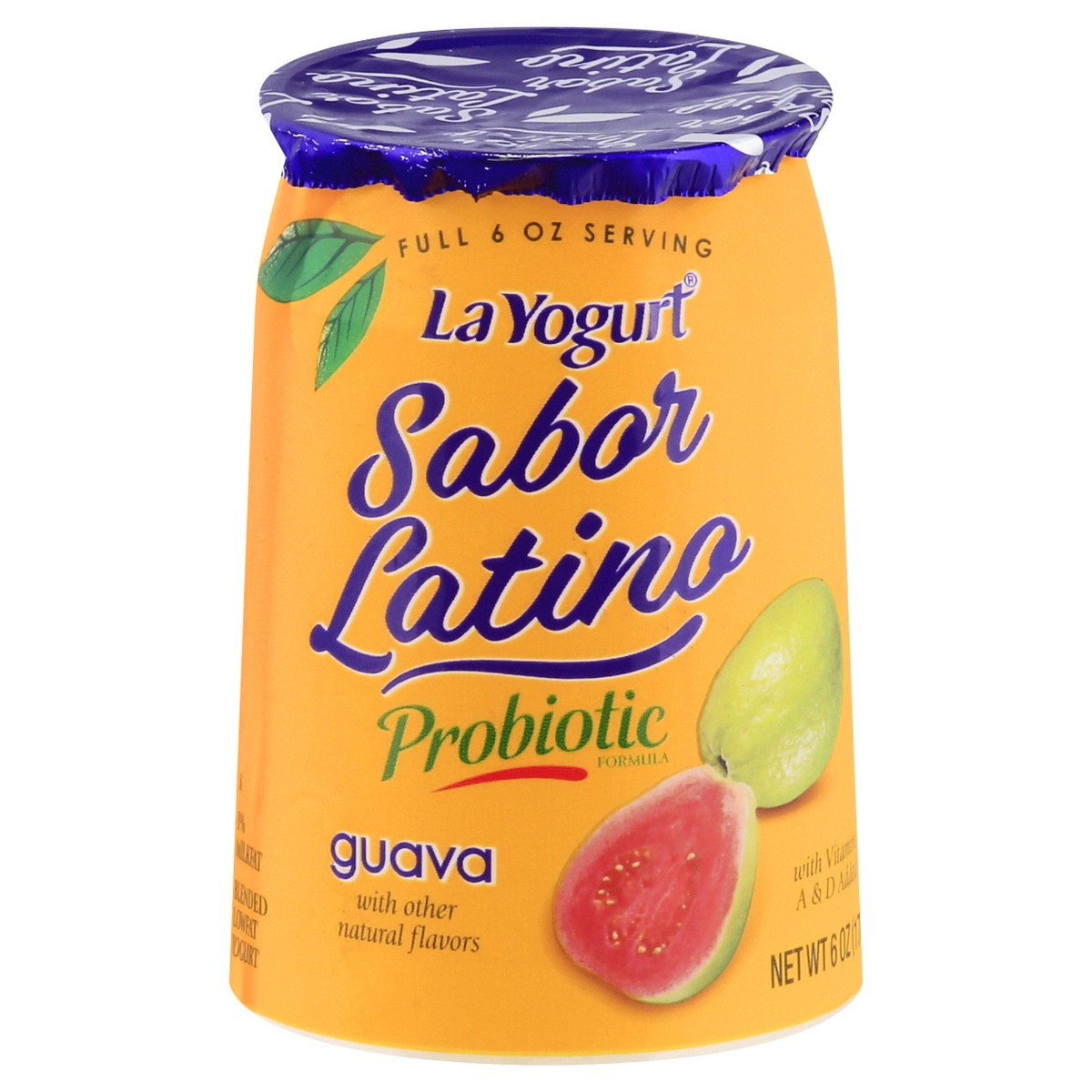slide 1 of 9, La Yogurt Sabor Latino Blended Lowfat Guava Yogurt 6 oz, 6 oz