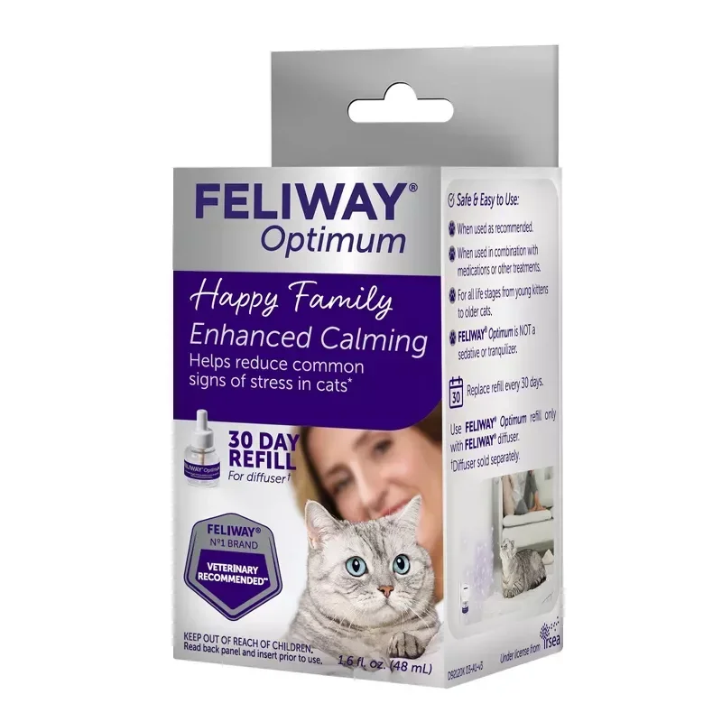 slide 1 of 11, Feliway Optimum Enhanced Calming Refill 48 mL, 1 ct
