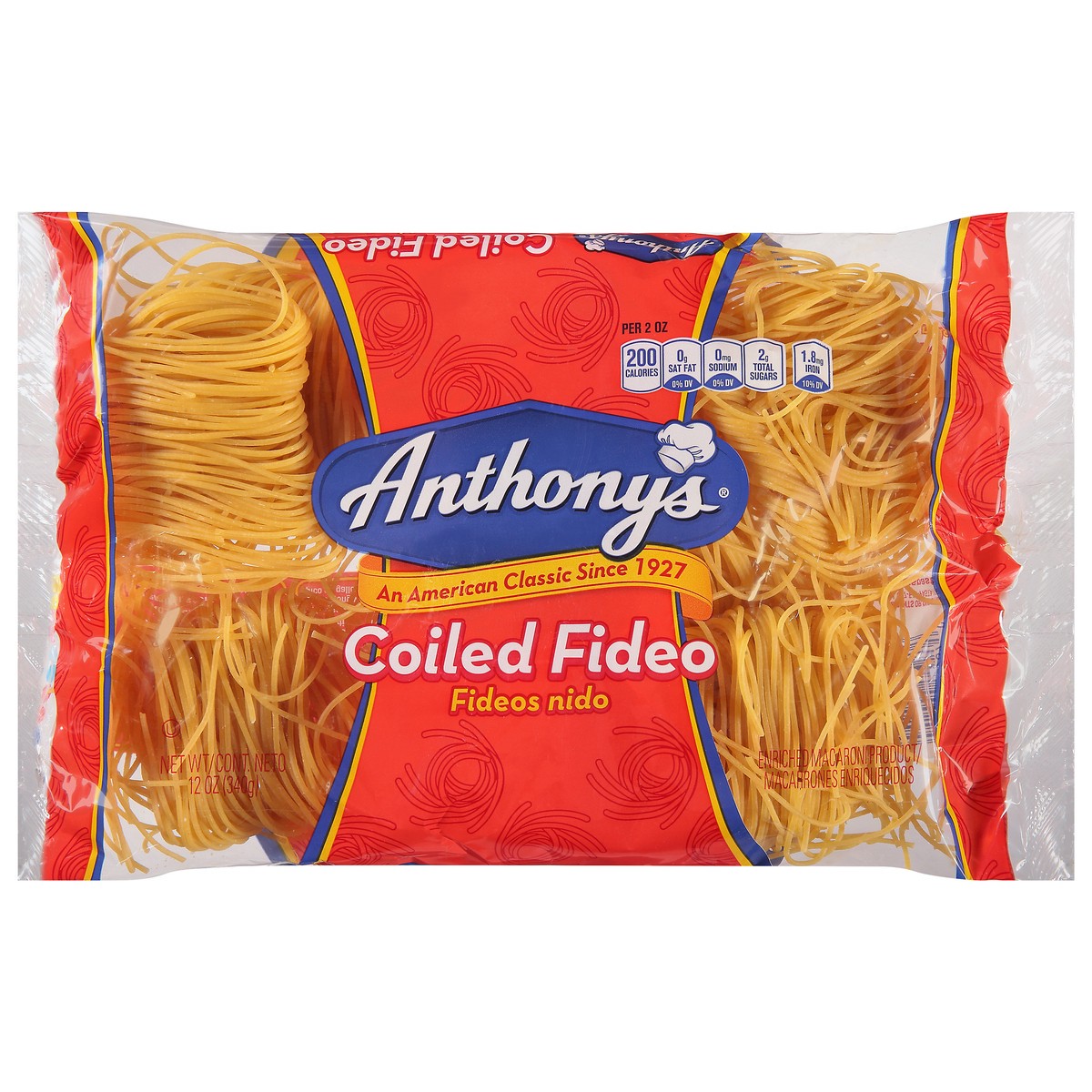 slide 9 of 14, Anthony's Coiled Fideo 12 oz, 12 oz
