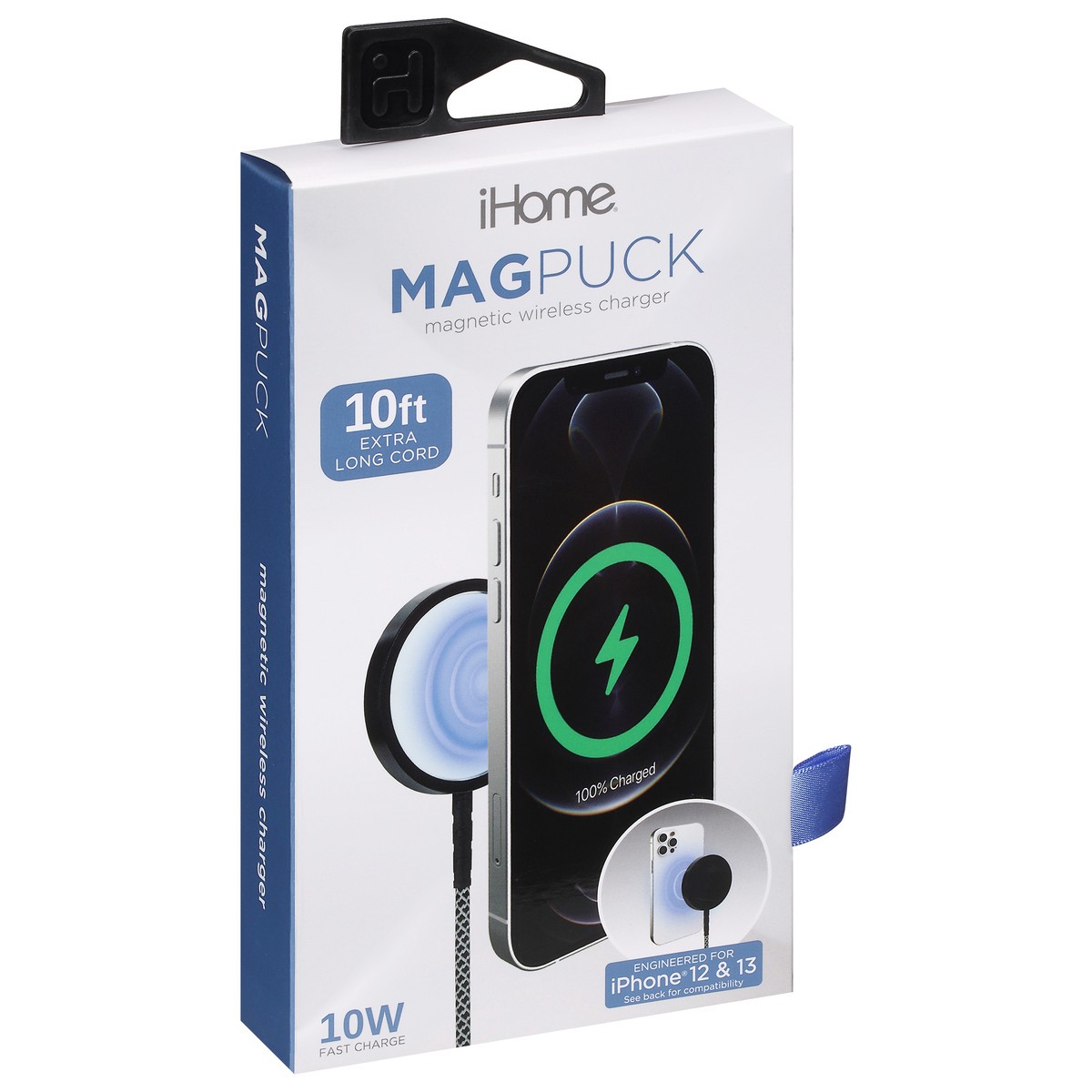 slide 8 of 9, iHome Long Cord 10 Ft Magpuck 1 ea, 1 ct