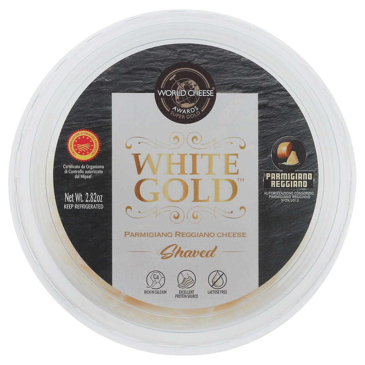 slide 1 of 7, White Gold Shaved Parmigiano Reggiano DOP Cheese 2.82 oz, 1 ct