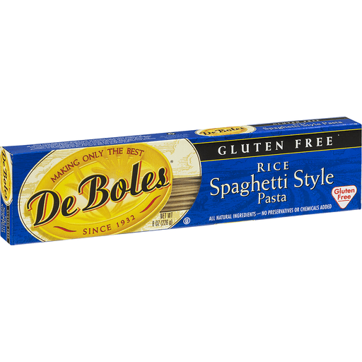 slide 2 of 9, DeBoles Spaghetti Style Rice Pasta, 8 oz