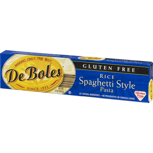 slide 7 of 9, DeBoles Spaghetti Style Rice Pasta, 8 oz