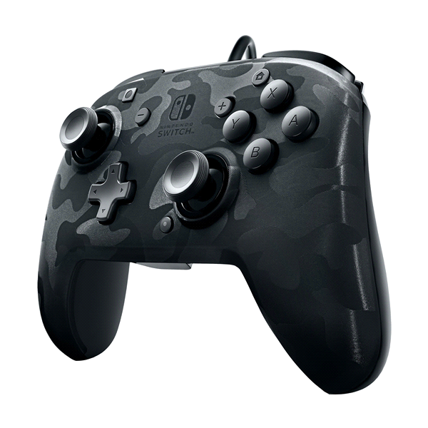 slide 1 of 1, PDP Nintendo Switch Faceoff Wired Pro Controller - Black Camo, 1 ct
