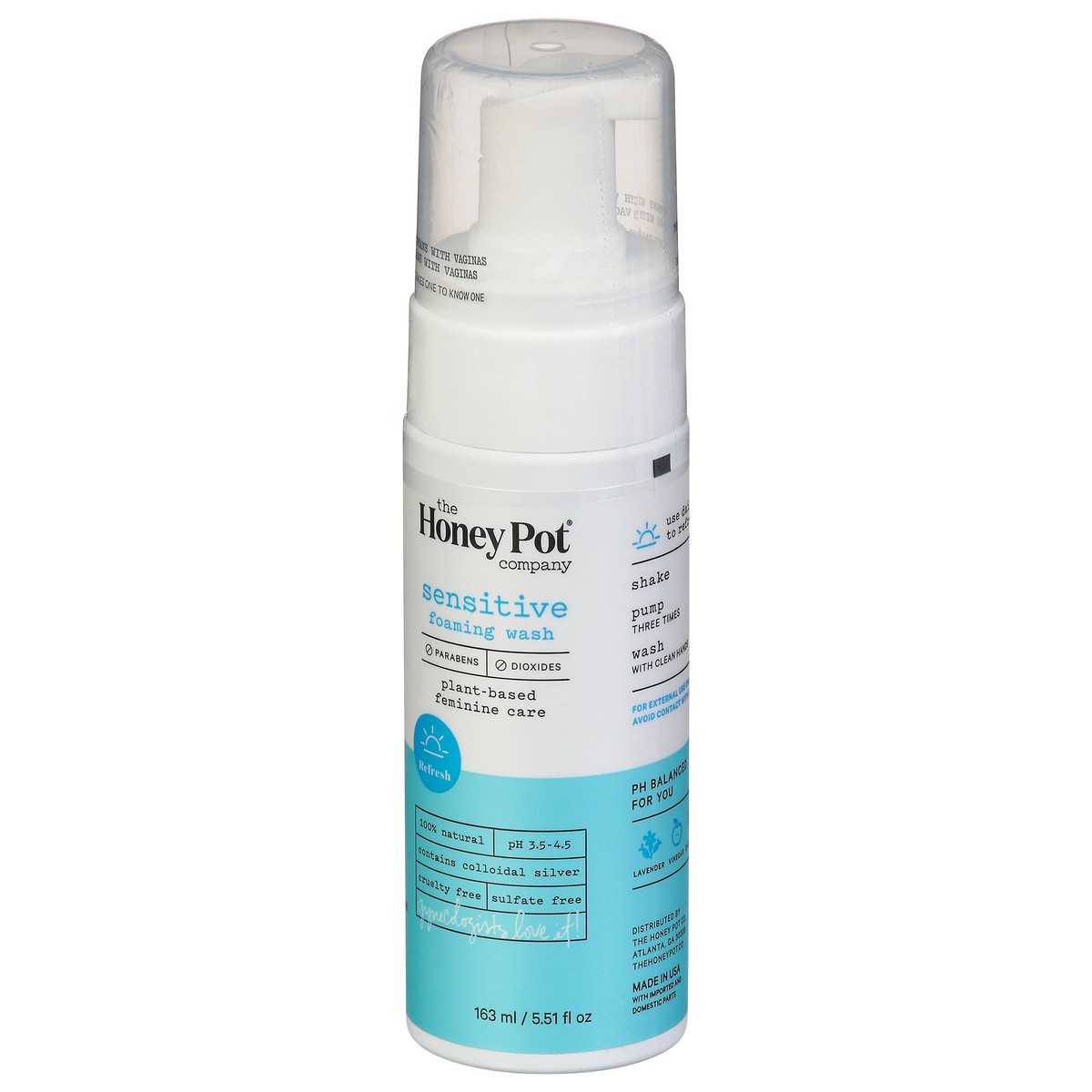 slide 3 of 9, The Honey Pot Refresh Sensitive Foaming Wash 163 ml, 163 ml