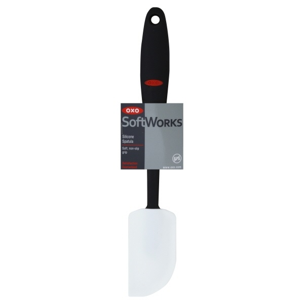 slide 1 of 3, OXO SoftWorks Silicone Spatula - Black, 1 ct