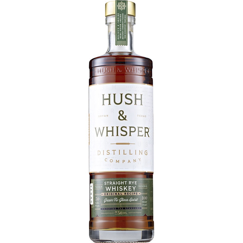 slide 1 of 1, Hush & Whisper Straight Rye, 750 ml