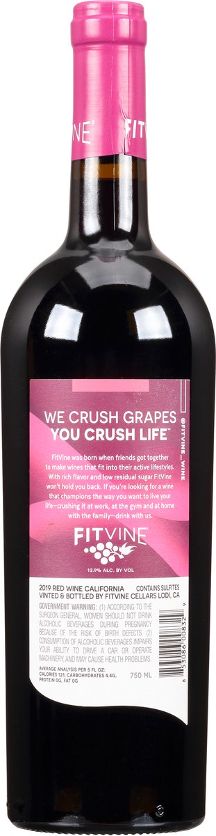 slide 8 of 9, Fit Vine Red Blend, 750 ml