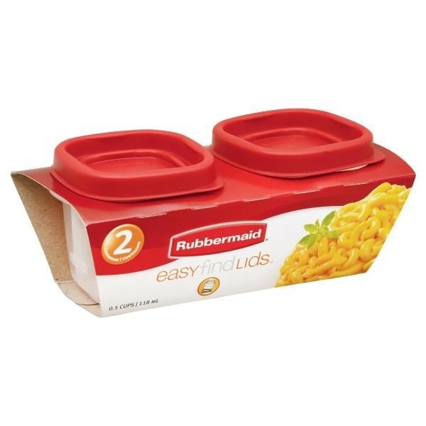 slide 1 of 4, Rubbermaid Easy Find Containers & Lids, 2 ct; 0.5 cup