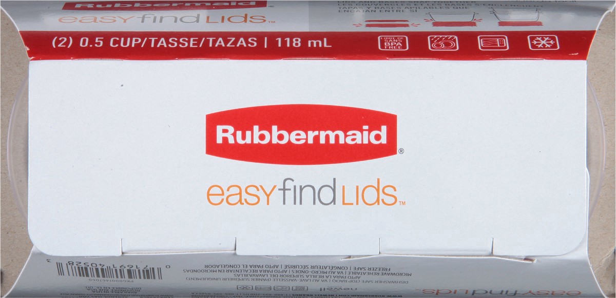 slide 3 of 12, Rubbermaid Easy Find Containers & Lids, 2 ct; 0.5 cups