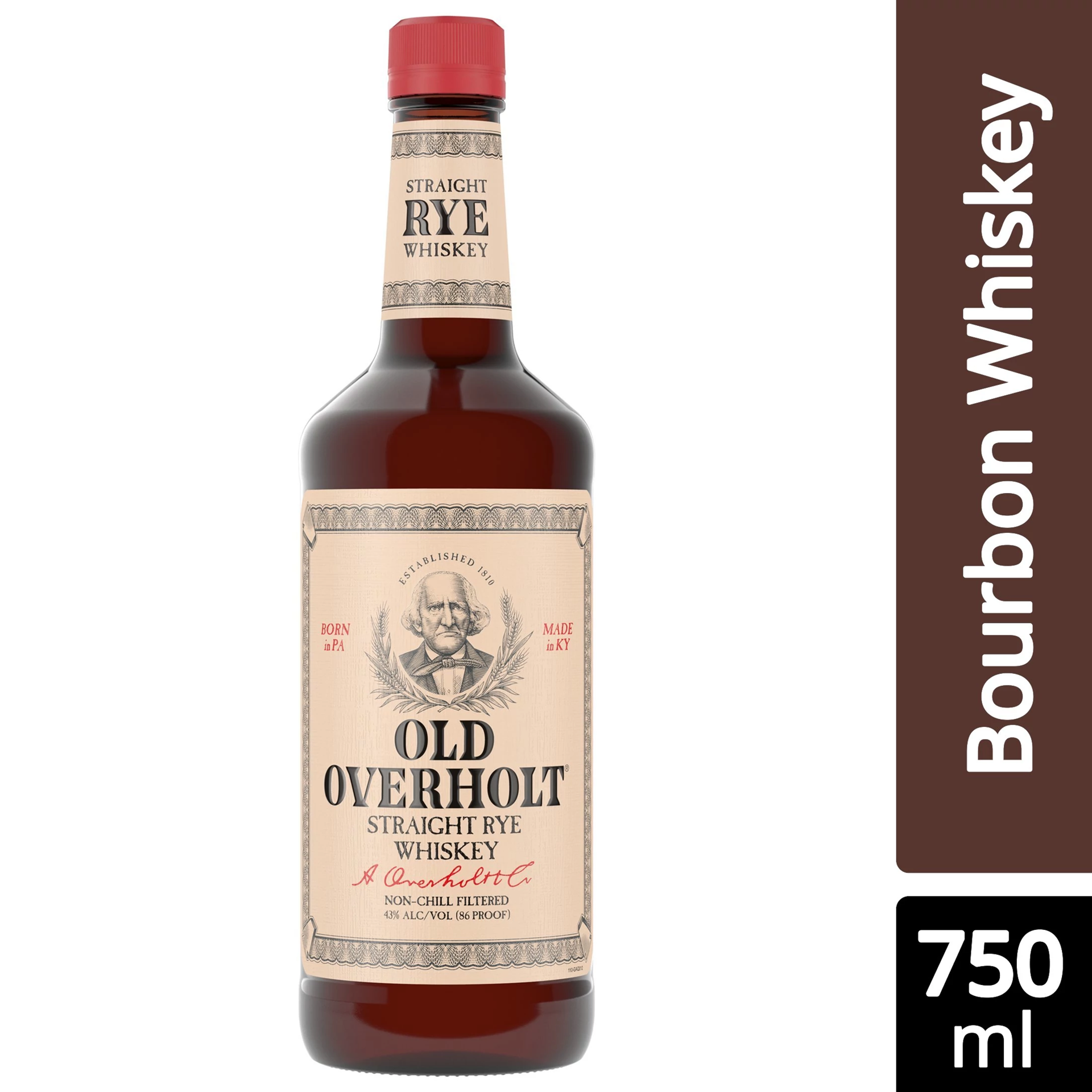 slide 1 of 2, Old Overholt Straight Rye Whiskey 750 ml, 750 ml