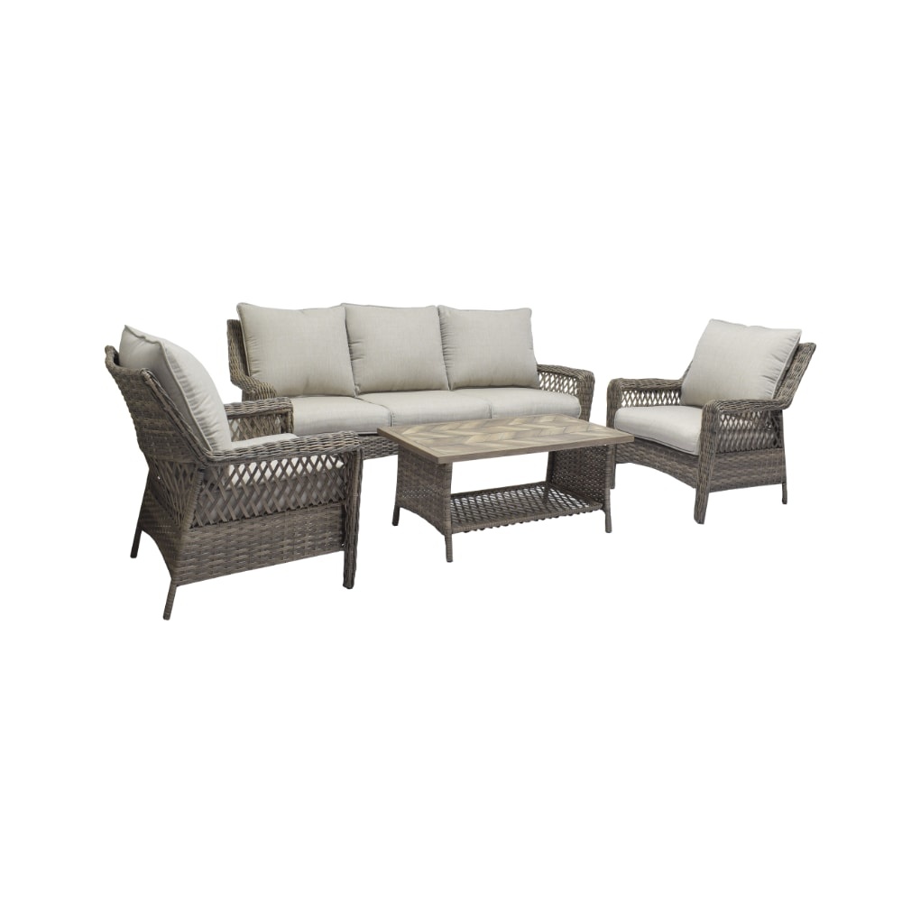 slide 1 of 1, Hd Designs Outdoors Maya Wicker Sofa Set, 4 ct