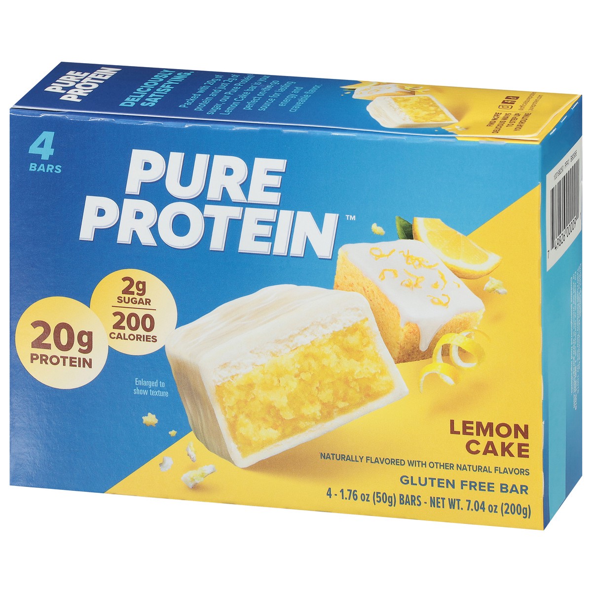 slide 13 of 16, Pure Protein Bars, Lemon Cake, 20 g Protein, 1.76 oz, 4 ct, 4 ct