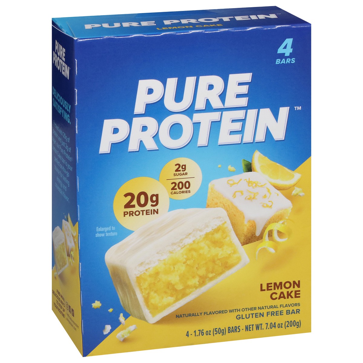 slide 7 of 16, Pure Protein Bars, Lemon Cake, 20 g Protein, 1.76 oz, 4 ct, 4 ct