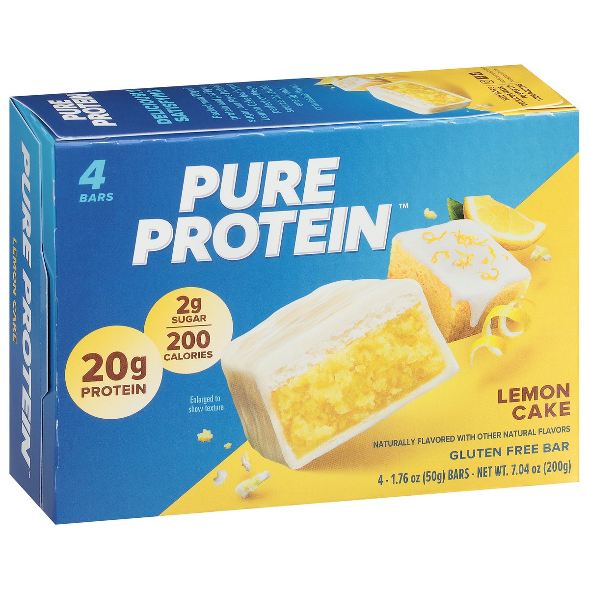 slide 3 of 16, Pure Protein Bars, Lemon Cake, 20 g Protein, 1.76 oz, 4 ct, 4 ct