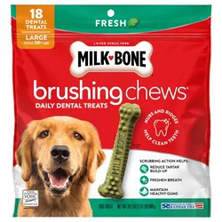 Milk-Bone Brushing Chews Fresh Mint Flavor Daily Dental Dog Treats, Large, 24.2 oz Bag