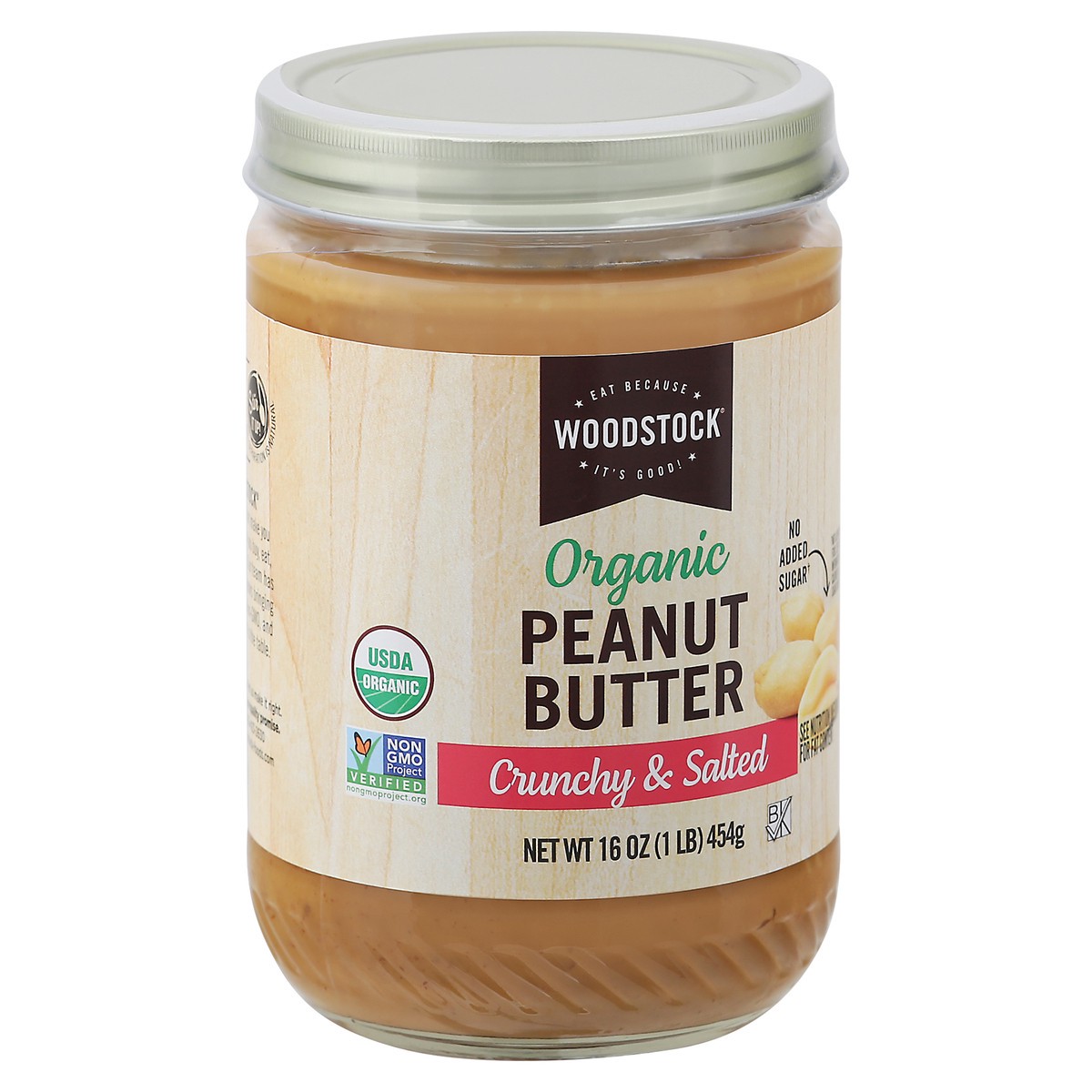 slide 2 of 14, Woodstock Crunchy & Salted Organic Peanut Butter 16 oz, 16 oz