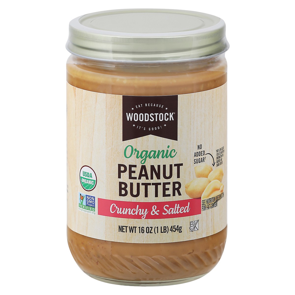 slide 13 of 14, Woodstock Crunchy & Salted Organic Peanut Butter 16 oz, 16 oz