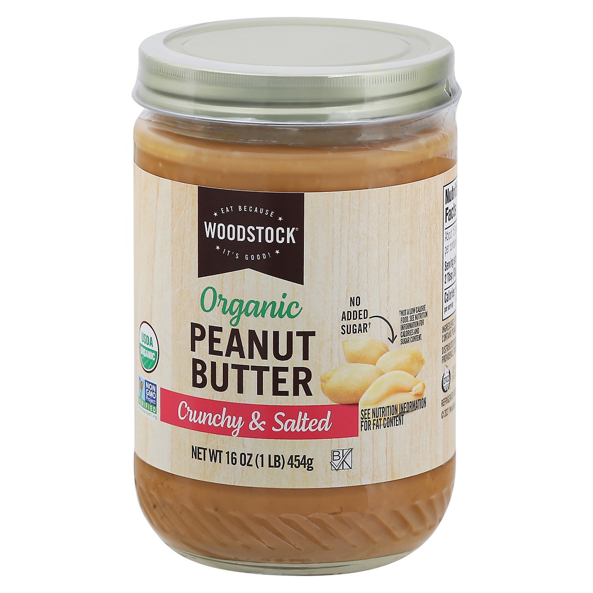 slide 6 of 14, Woodstock Crunchy & Salted Organic Peanut Butter 16 oz, 16 oz