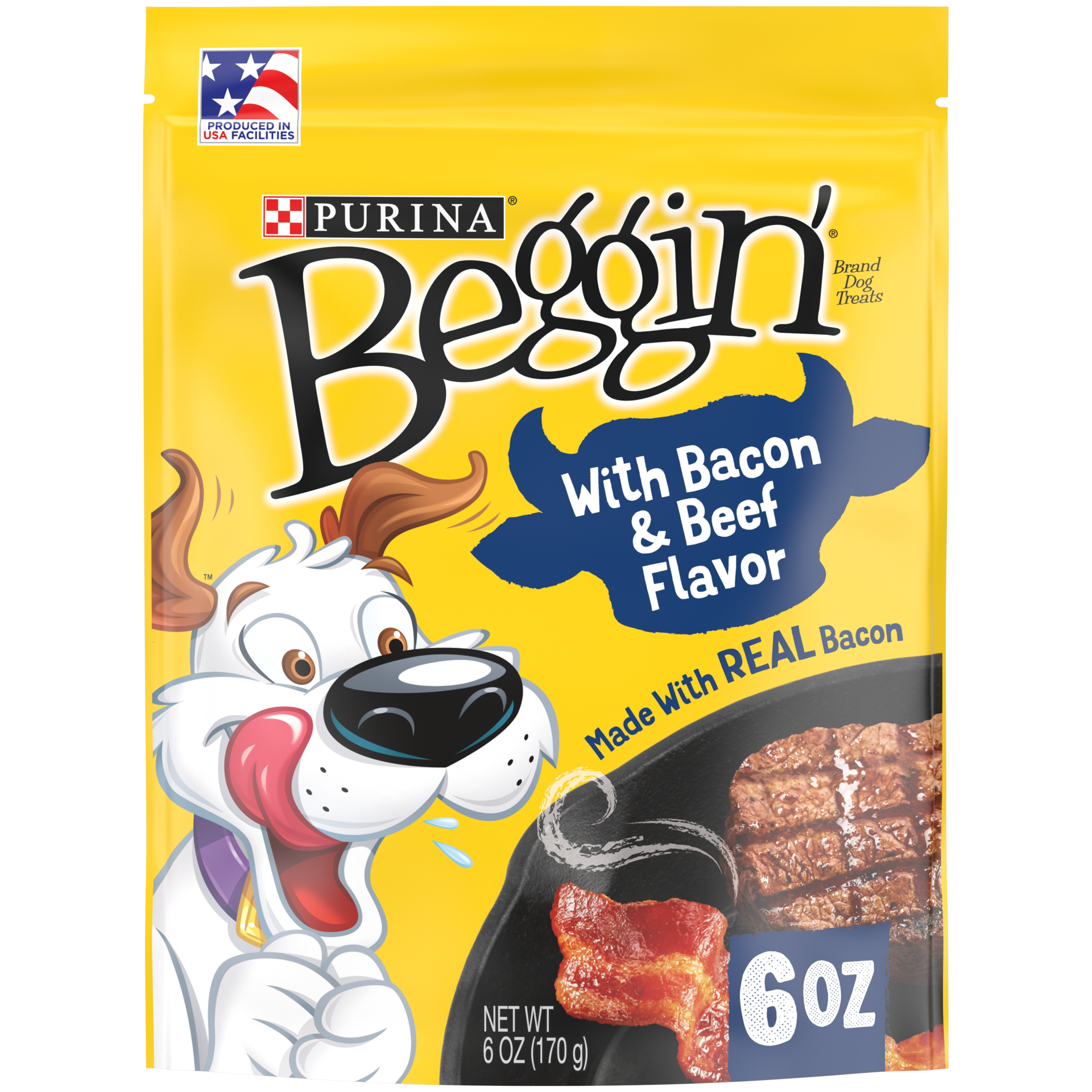 slide 1 of 9, Beggin' Purina Beggin' Strips Bacon & Beef Flavor Chewy Dog Treats - 6oz, 