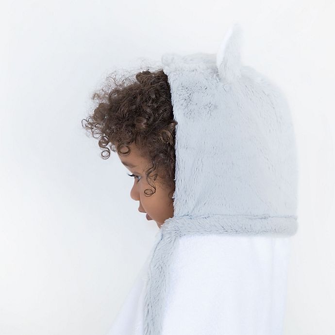 slide 3 of 4, Little Giraffe Chenille Hooded Towel - Silver, 1 ct