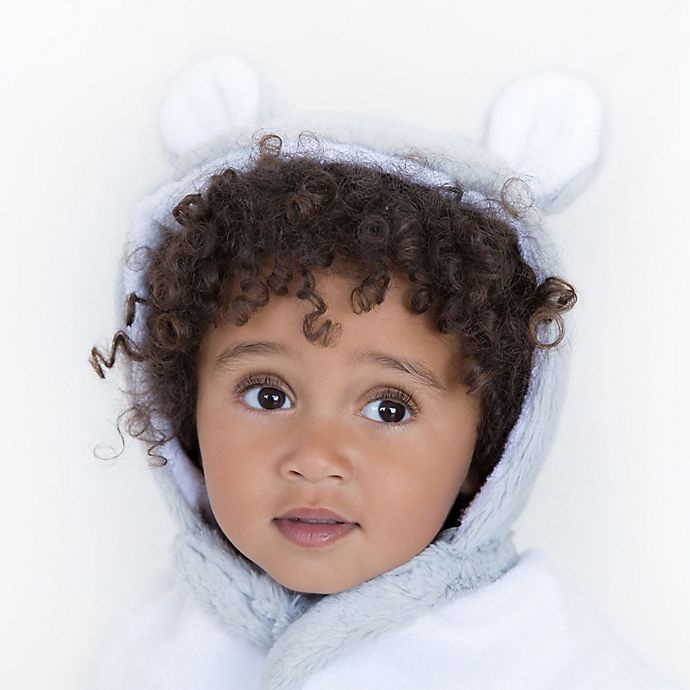 slide 4 of 4, Little Giraffe Chenille Hooded Towel - Silver, 1 ct