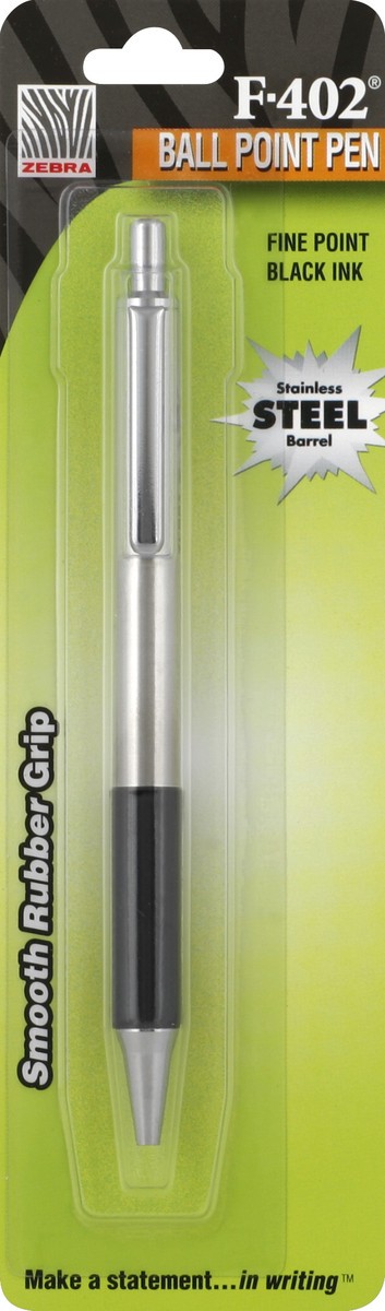 slide 2 of 2, Zebra Ball Point Pen, Fine Point, Black Ink, 1 ct